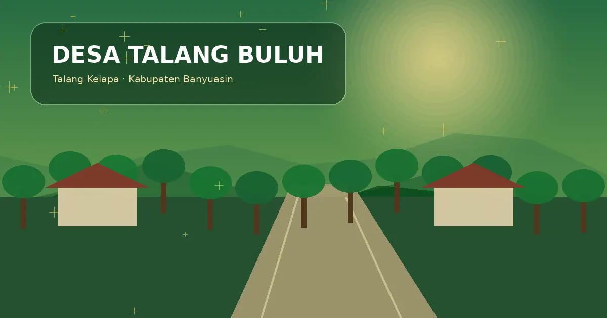 Ilustrasi lingkungan Desa Talang Buluh